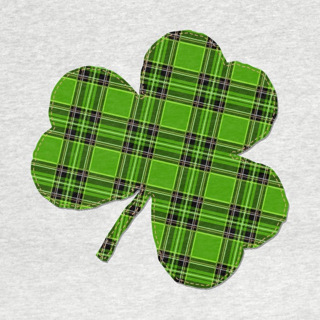 St Patrick's Day Irish Green Flannel Shamrock by TBA Design